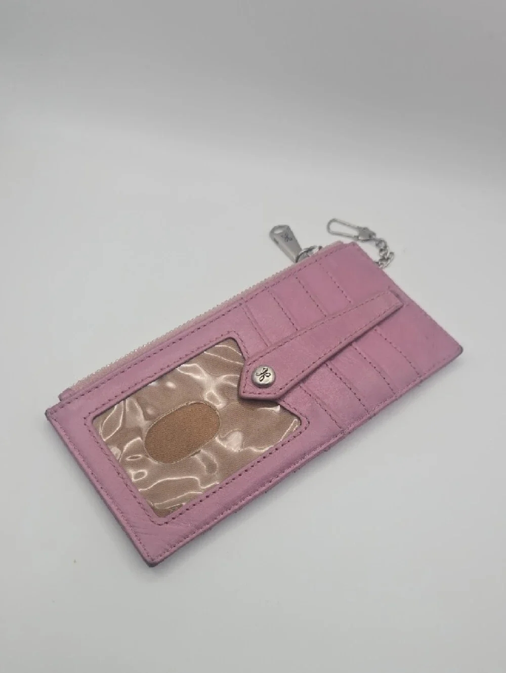 Hobo Pink & Silver Hardware Double ID/Cardholder W/ Coin Compartment (GOOD)💗